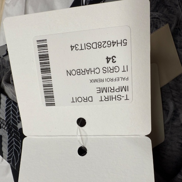 NEW Hermes "Palefroi Remix" straight t-shirt Black Gris Charbon Size 34 0 XS - Picture 7 of 8